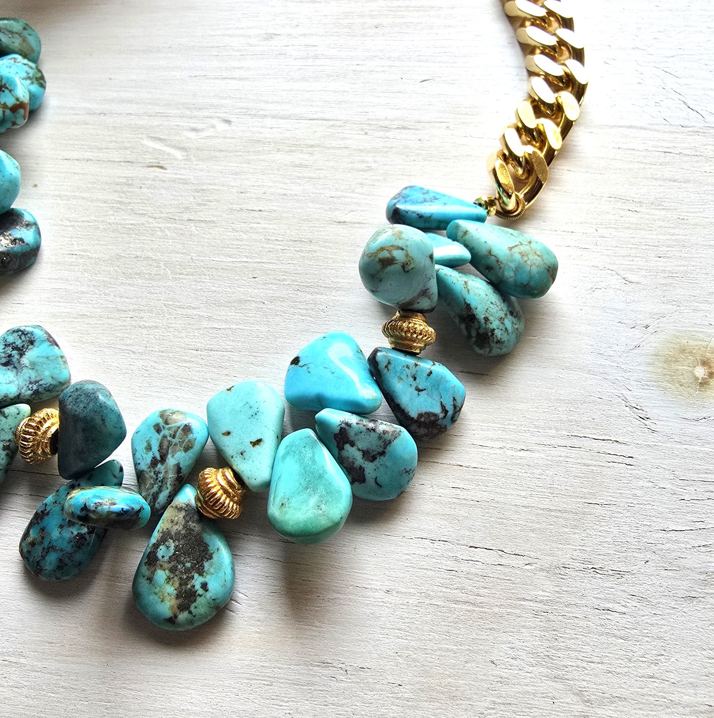 Bonnie Turquoise & Gold Necklace