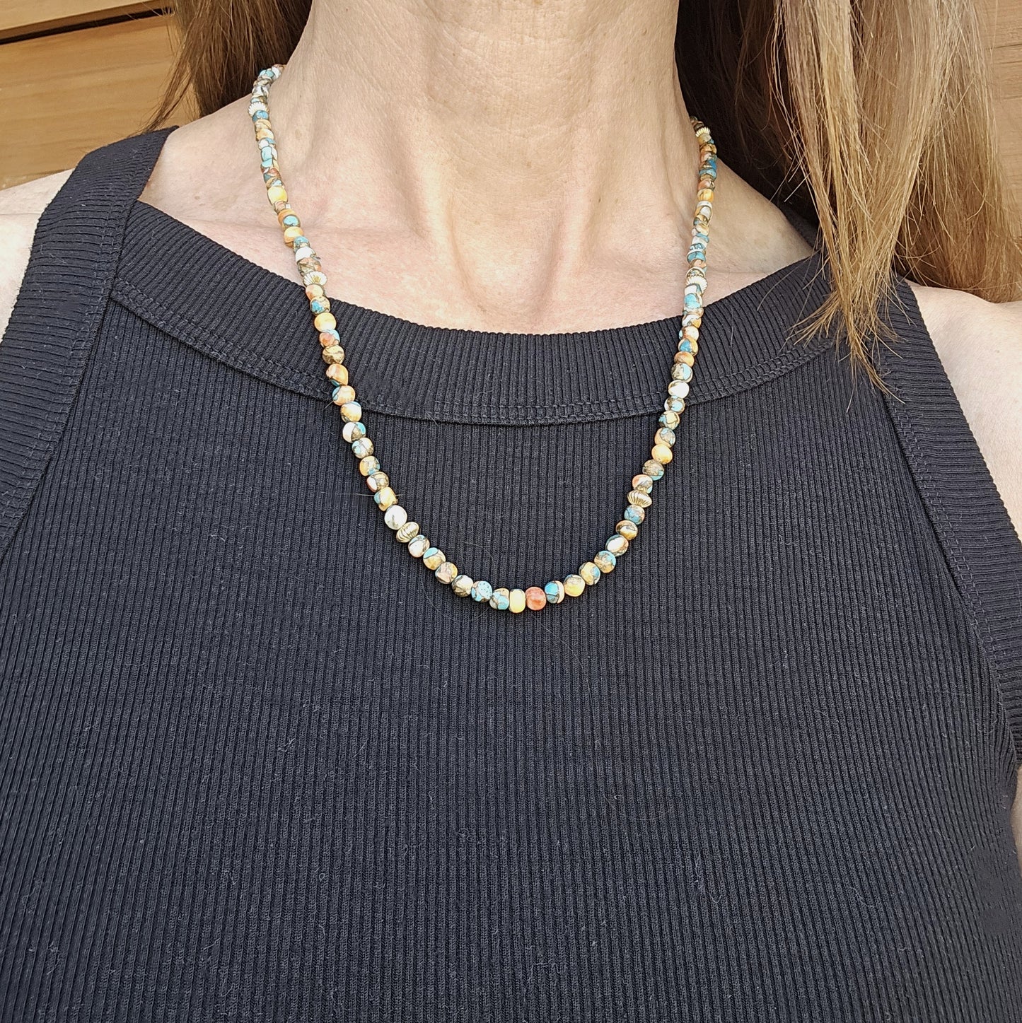 LuAnne - Spiny Oyster Turquoise Necklace