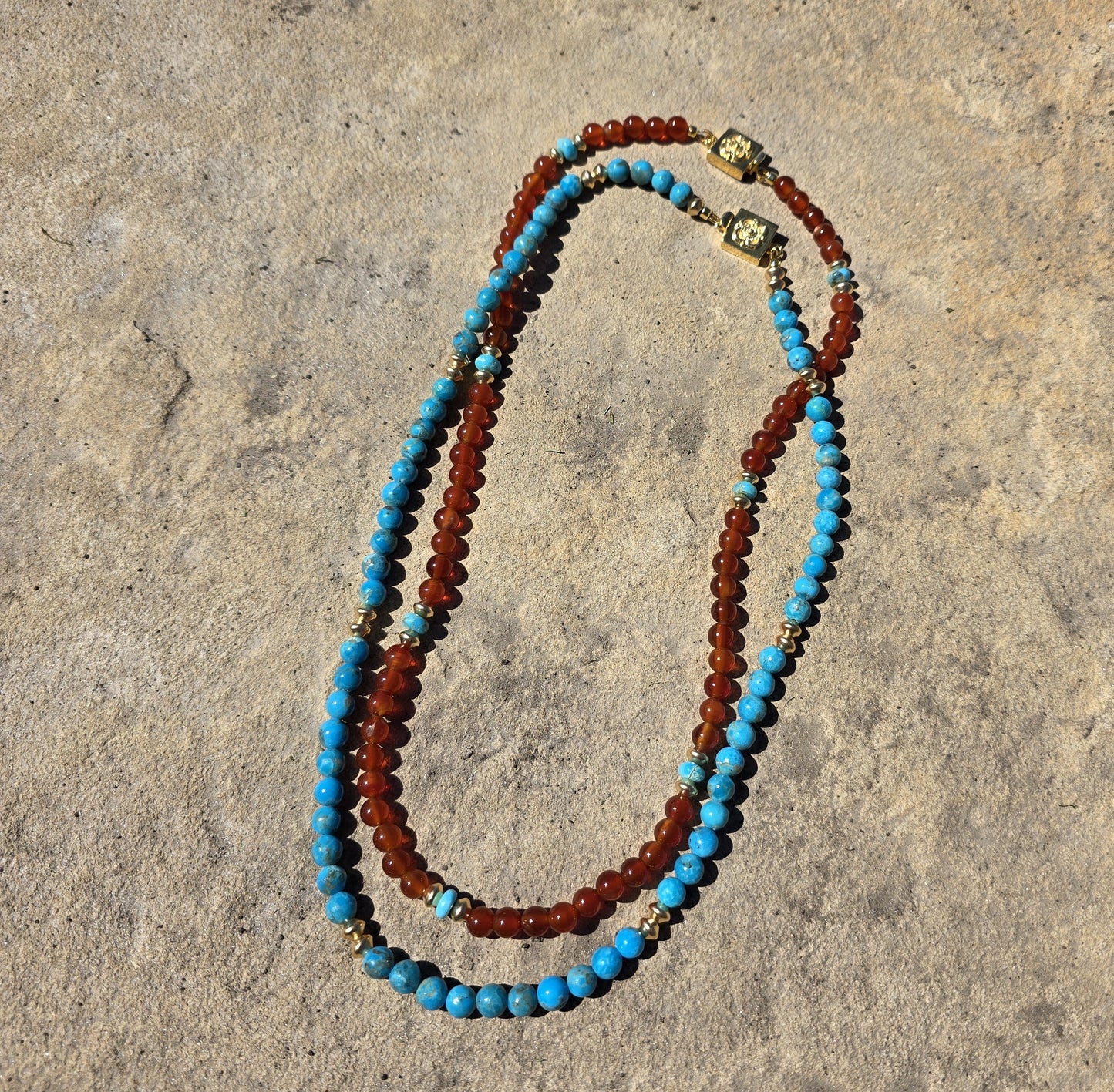 Rany - Carnelian and Turquoise Necklace