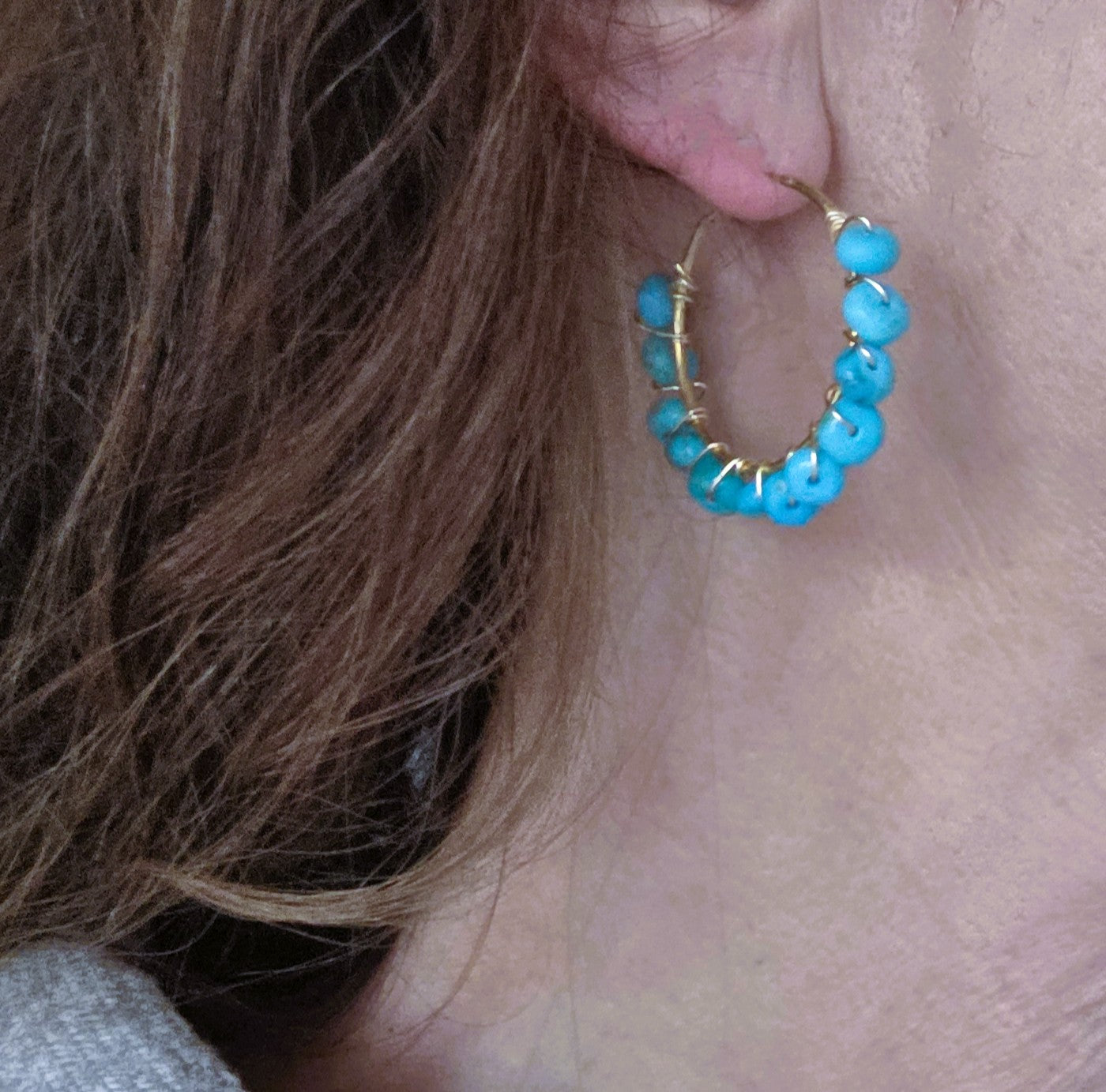 Turquoise Hoop Earrings