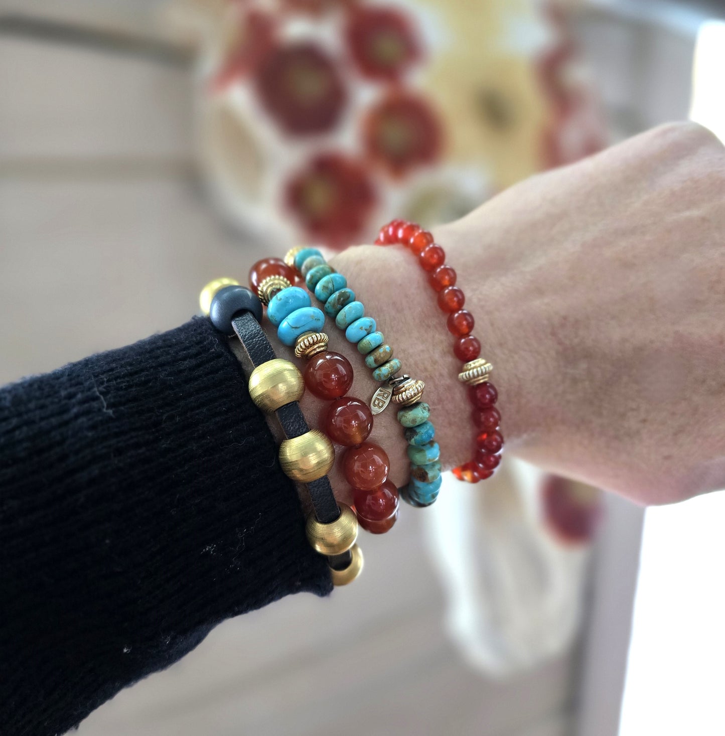 Antonia - Carnelian Stretch Bracelet