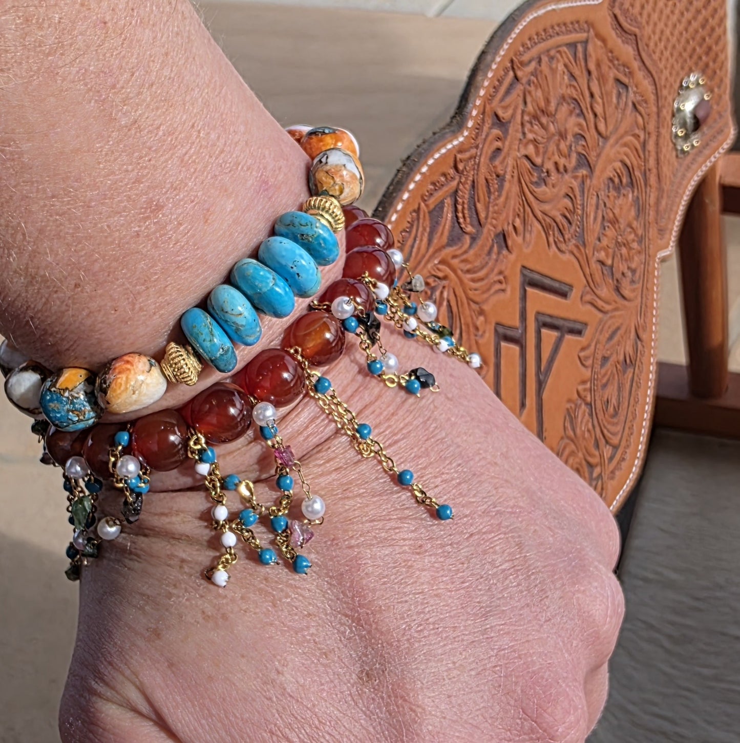 Spiny Oyster Turquoise Bracelet