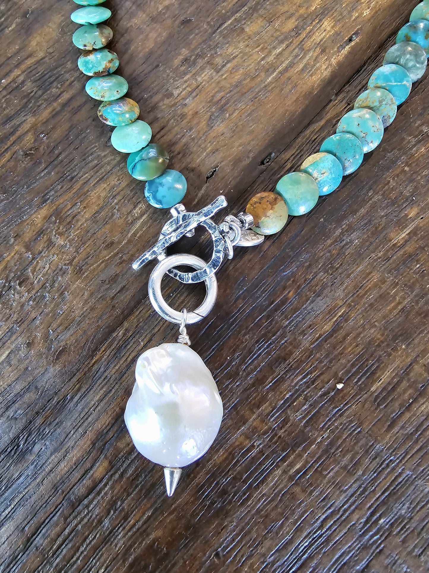 Santa Fe - Turquoise Coin Pearl Necklace