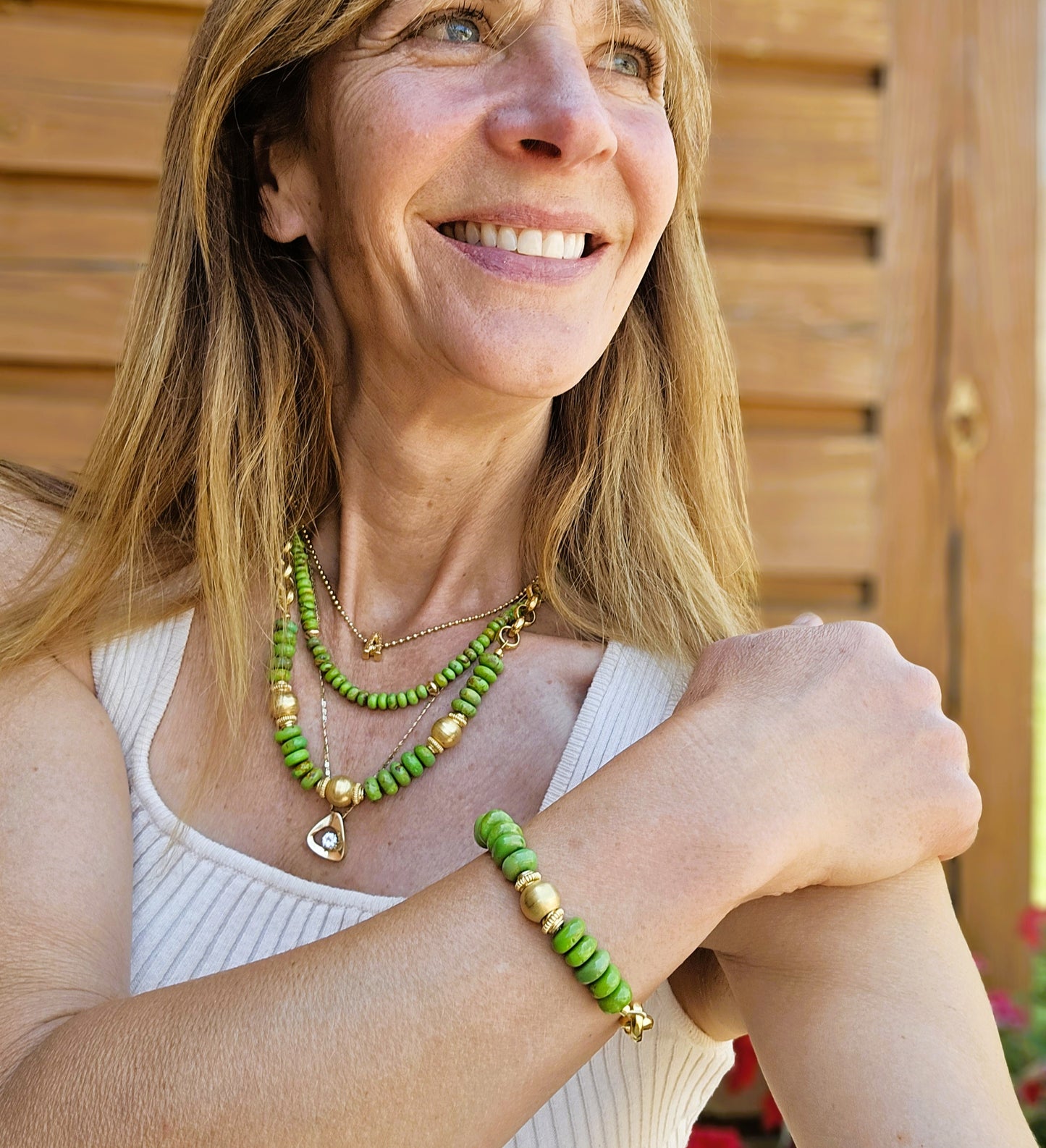 The Merritt Bracelet - Green Turquoise