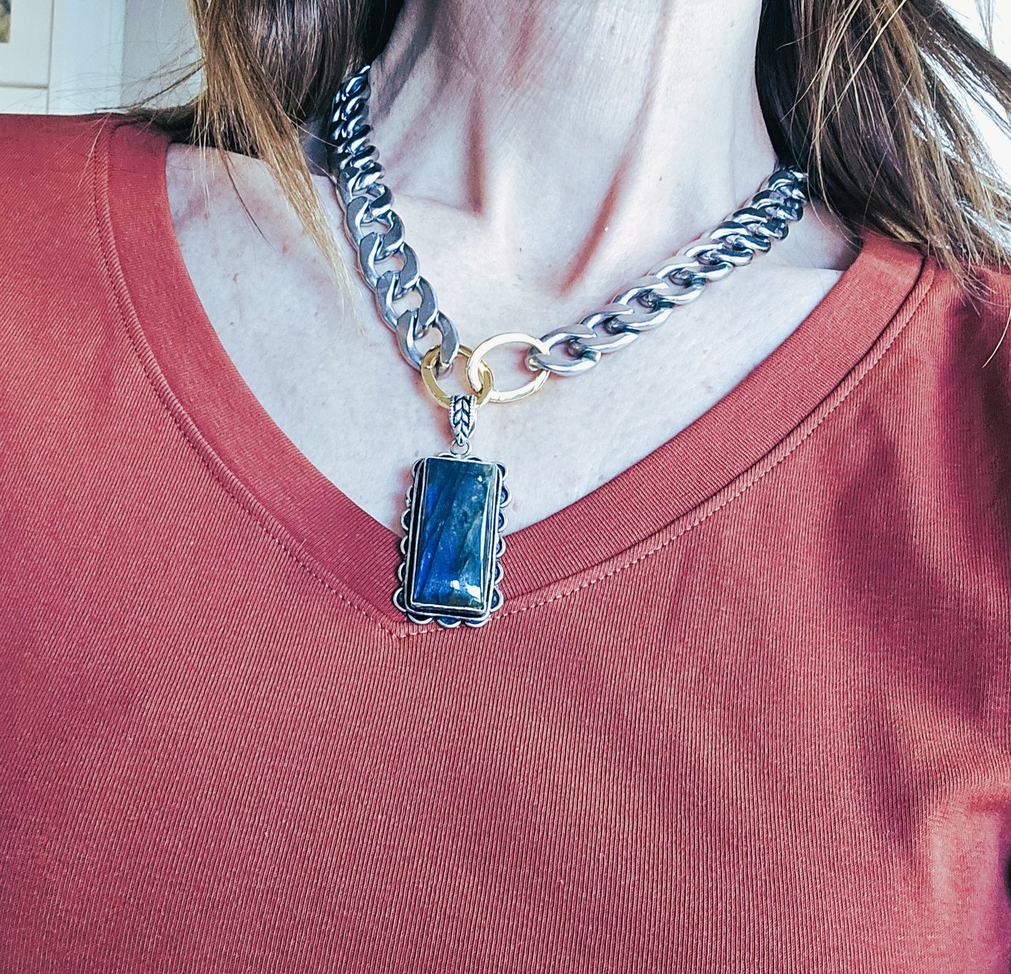 Gunslinger Labradorite Pendant