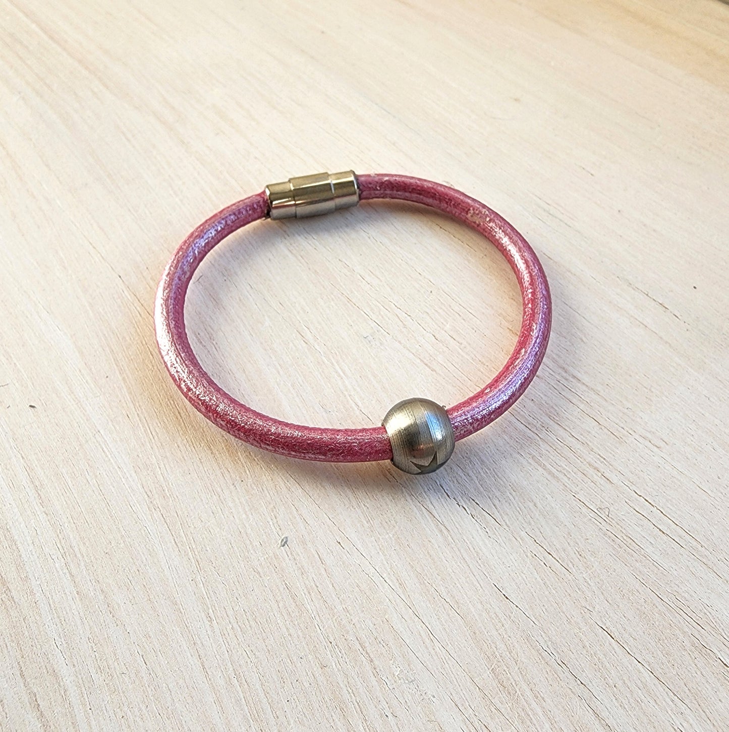 Star Bead Round Leather Bracelet