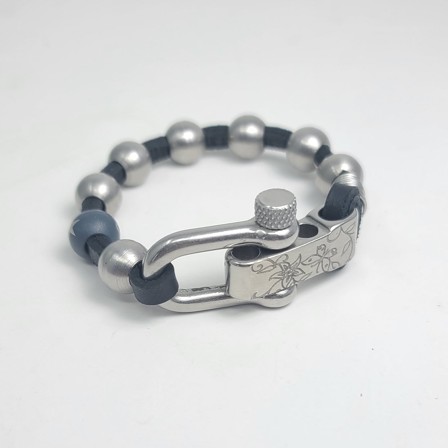 Leather & Steel Bracelet