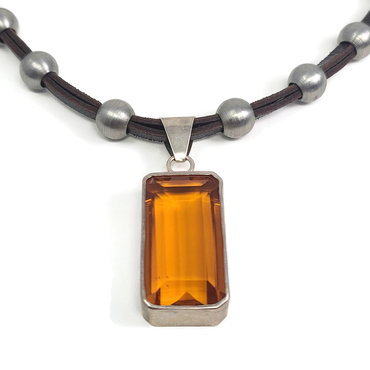 Madeira Citrine Pendant Necklace