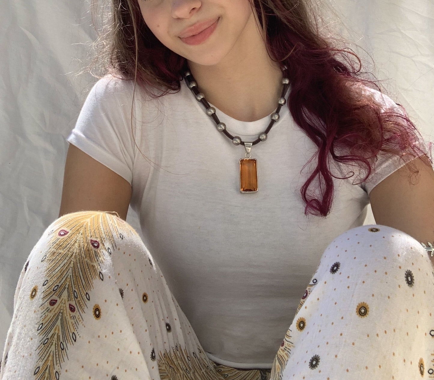 Madeira Citrine Pendant Necklace