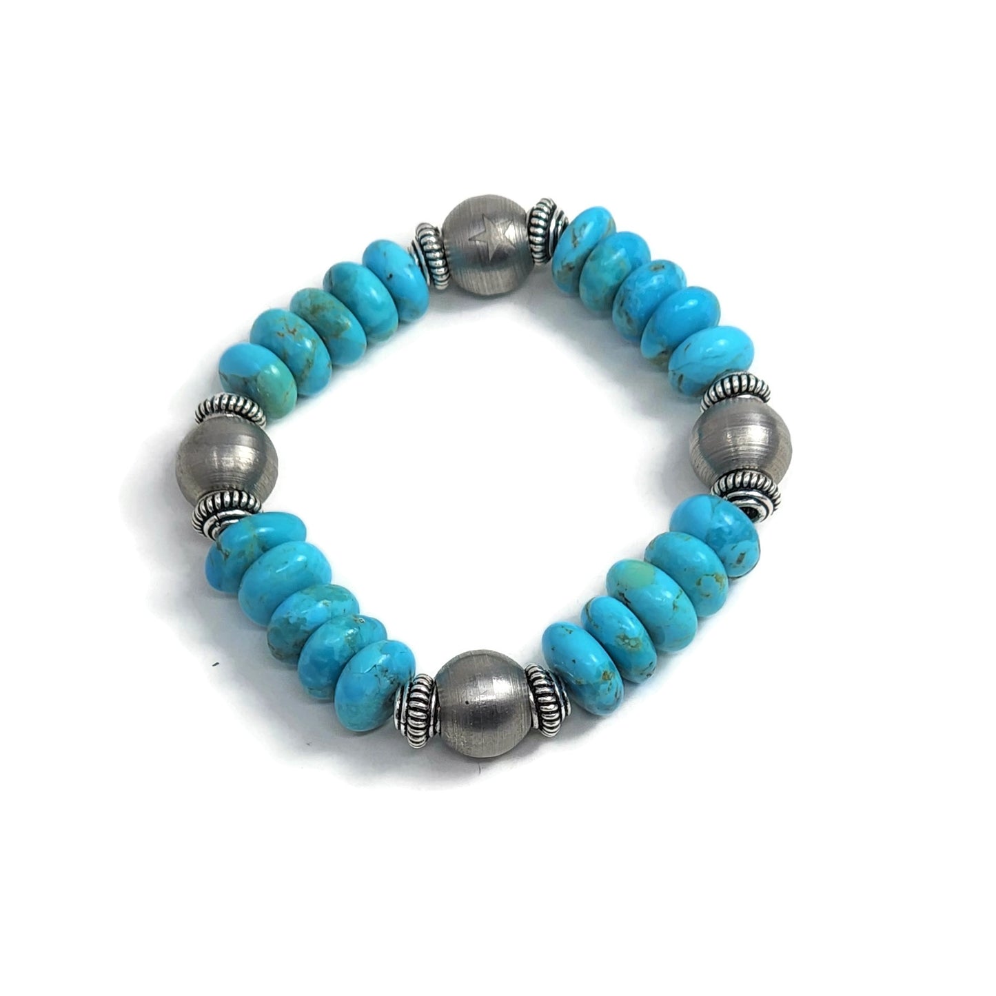 Clara - Kingman Steel Stretch Bracelet