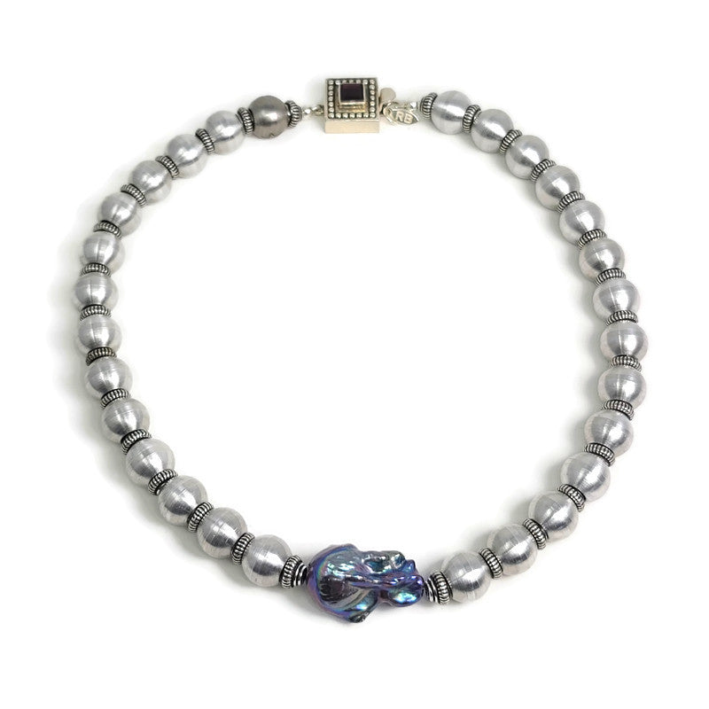 Tough Girl Peacock Pearl Collar Necklace