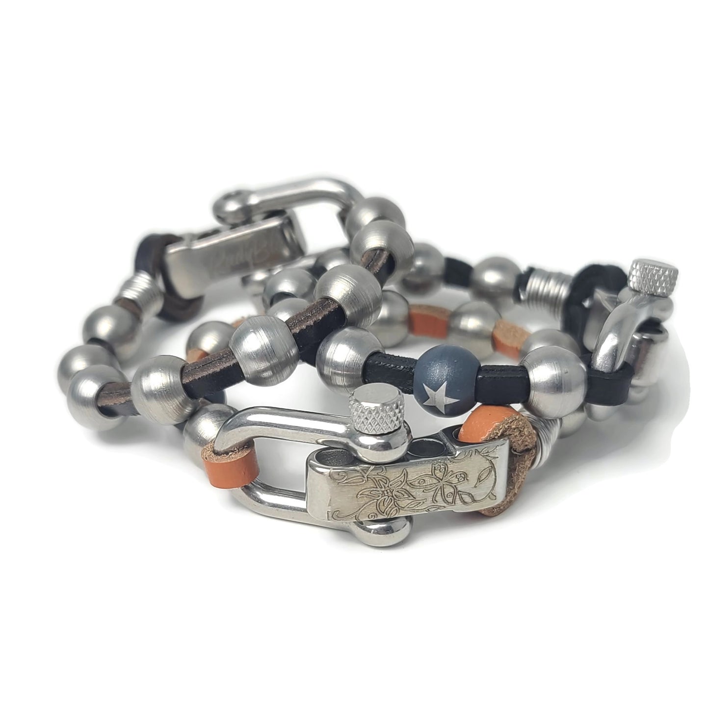 Leather & Steel Bracelet