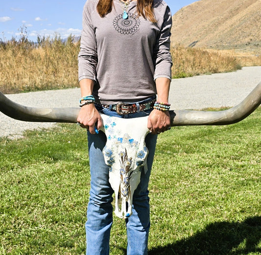 Afina - Texas Longhorn Skull Mount Art