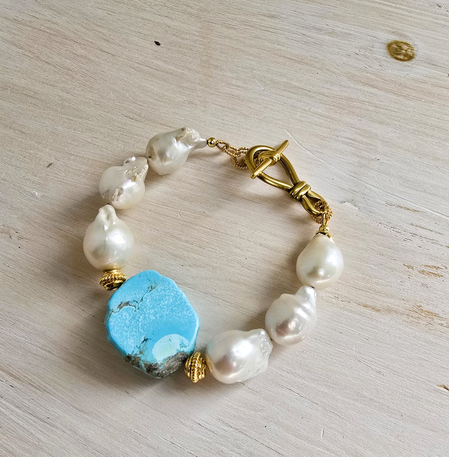 Marilyn Turquoise Pearl Bracelet