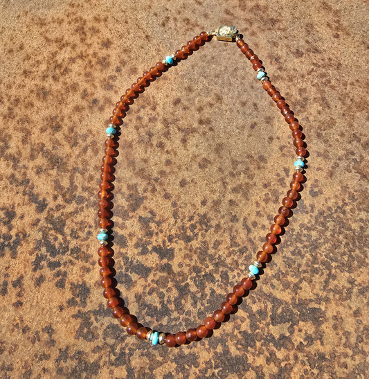 Rany - Carnelian and Turquoise Necklace