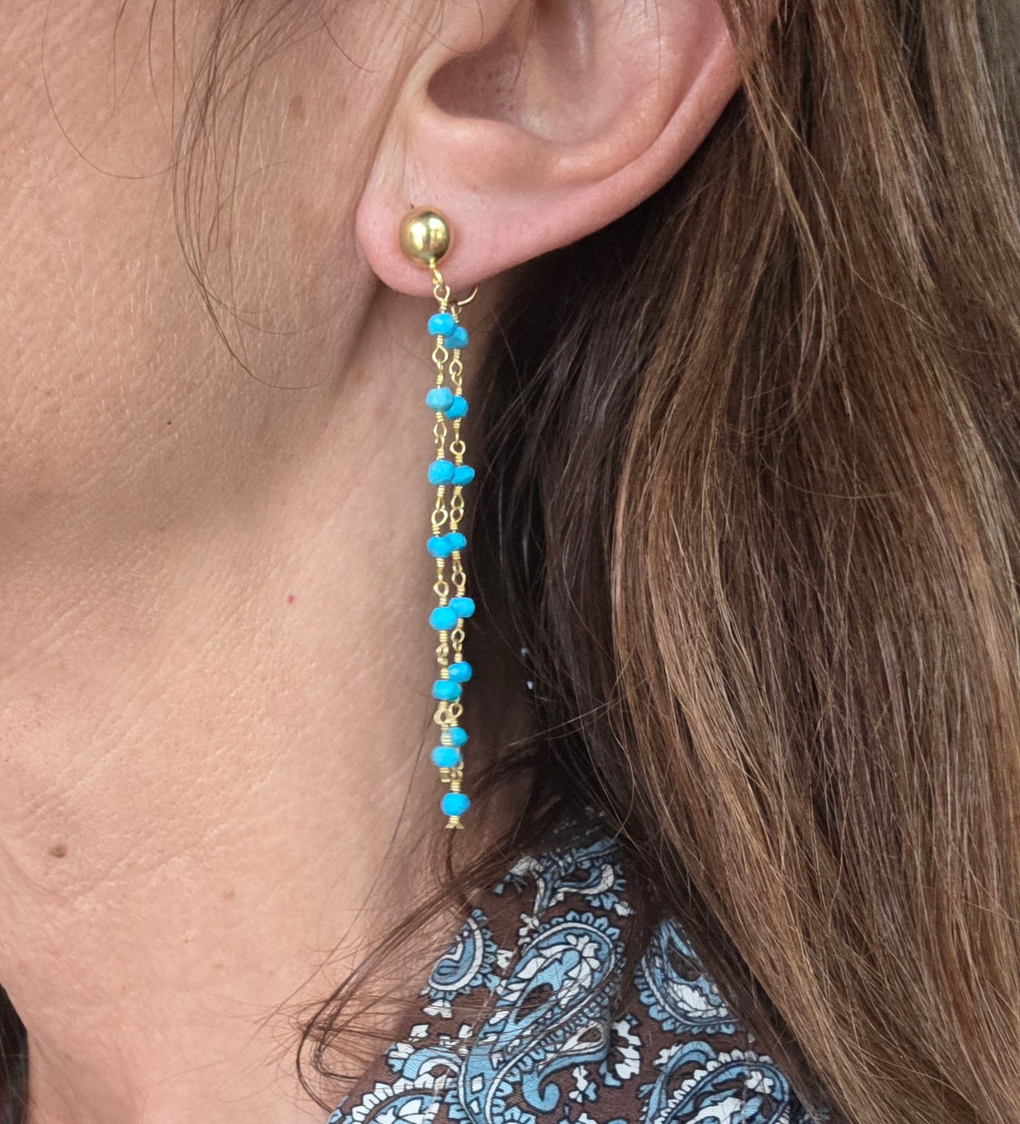 Turquoise Double Drop Earrings