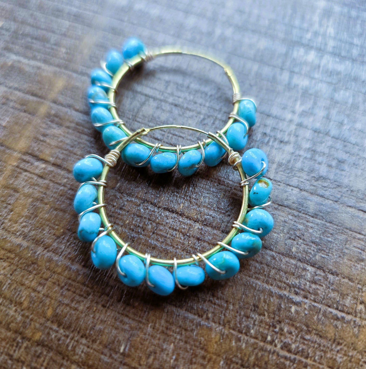 Turquoise Hoop Earrings