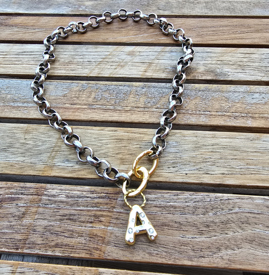 NEW! Bubble Letter Initial Necklace