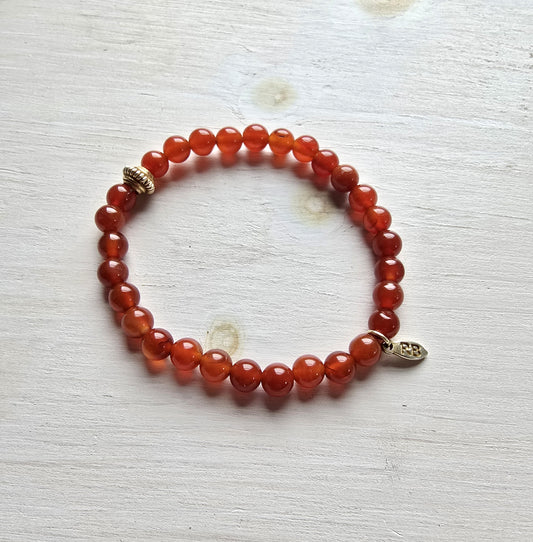 Antonia - Carnelian Stretch Bracelet