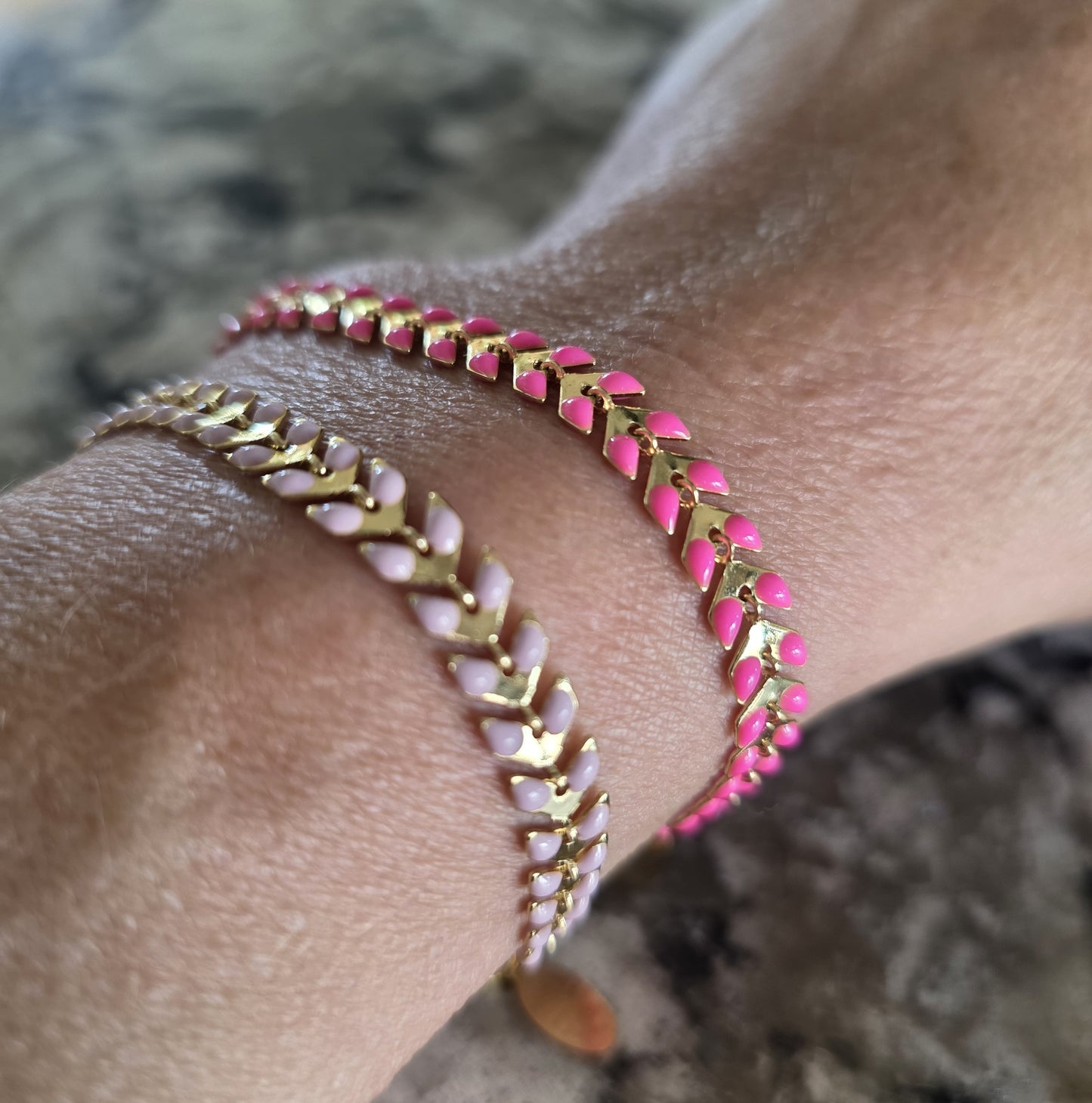 Chevron Enamel Bracelet