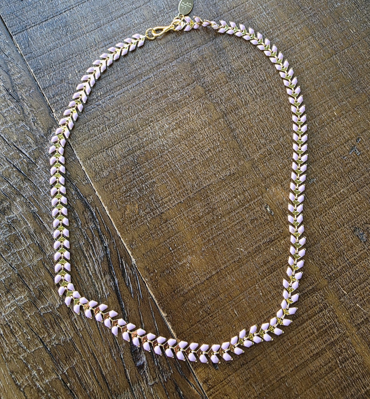 Chevron Enamel Necklace
