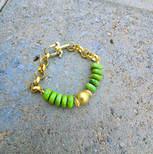 The Merritt Bracelet - Green Turquoise