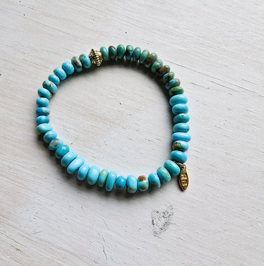Tucson - Turquoise & Gold Bead Bracelet