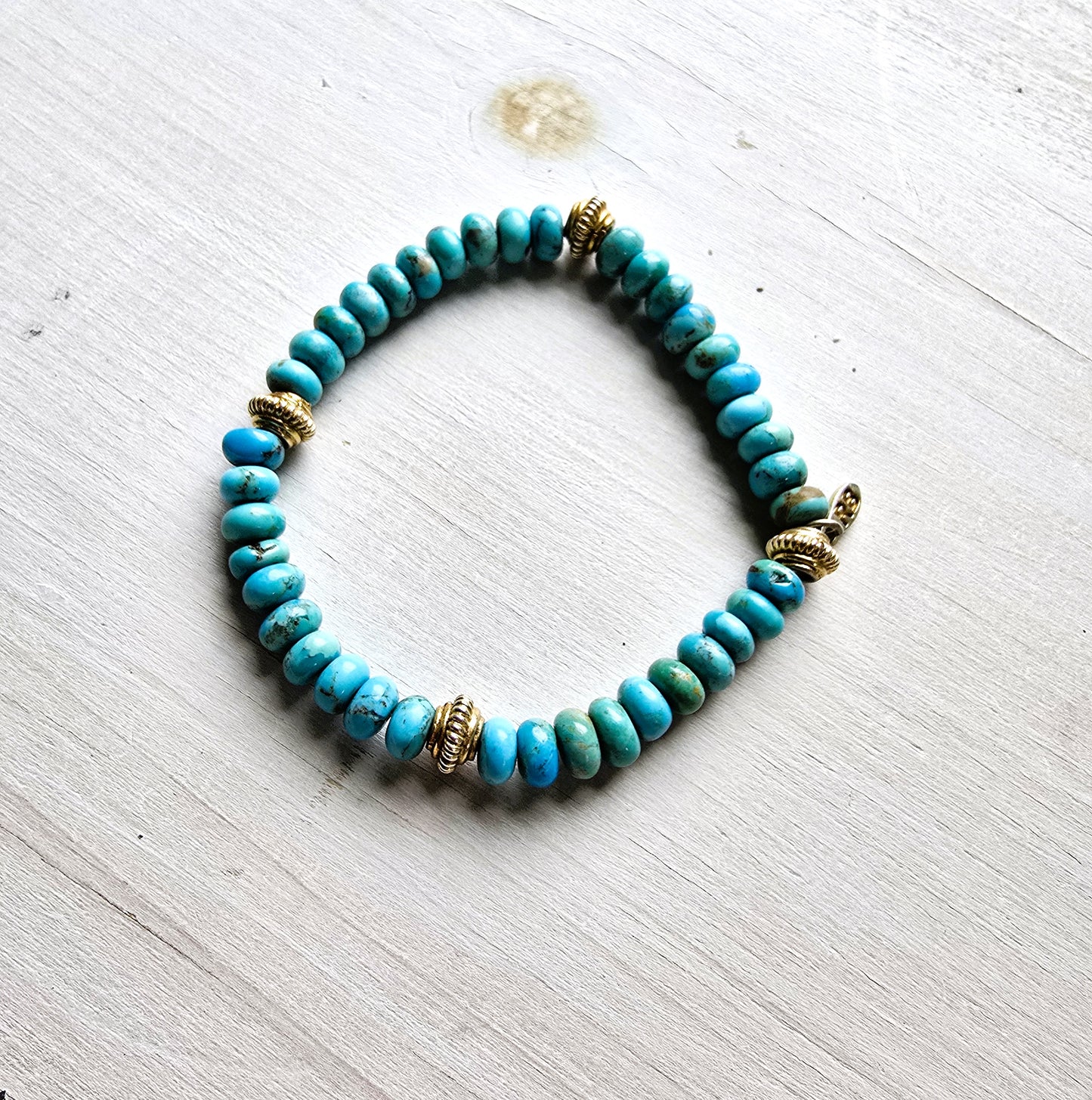 Sedona - Turquoise & Gold Bead Bracelet