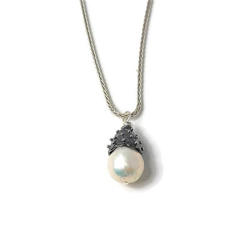 No Grit No Pearl Necklace With Fresh Water Pearl Detail in Bronze - Etsy